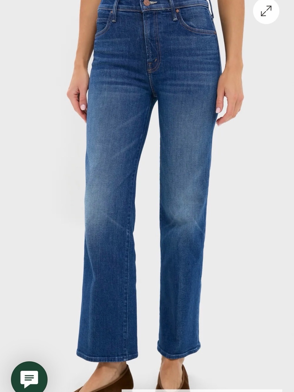 MOTHER Kick It Flood Straight Leg Jeans in color Do Not Disturb